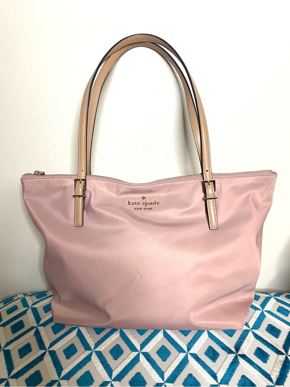 Kate Spade New York Watson Lane Maya Nylon Large Tote in Madison Rouge Pink - Picture 2 of 9